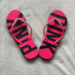 PINK flip flops- never been used